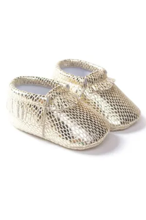 BABY MOCCASINS GOLD