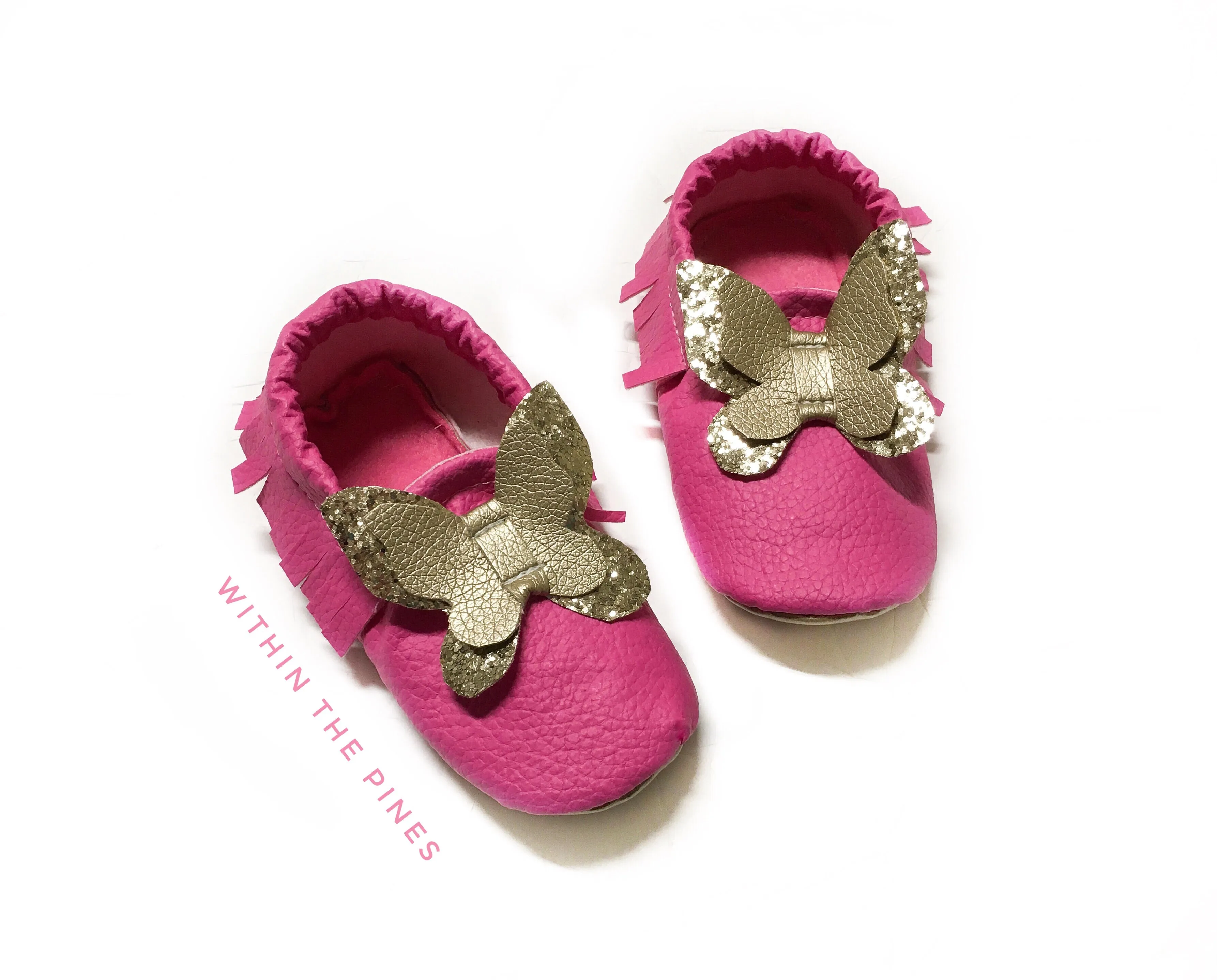 Butterfly Moccasins // Pink, Blush, Mint