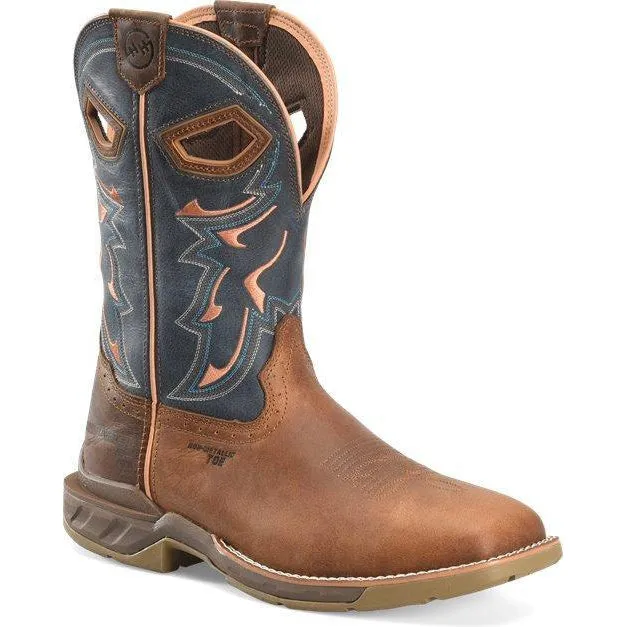 Double H Men's Troy 11" Square Toe Waterproof Western Work Boot Brown- DH5357
