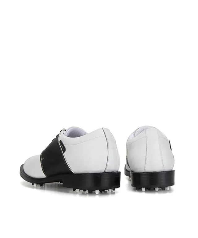 Giclee Men's Tour Player Premium Leather Golf Shoes - Black
