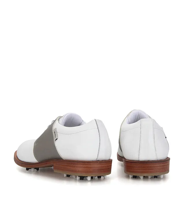 Giclee Men's Tour Player Premium Leather Golf Shoes - Gray