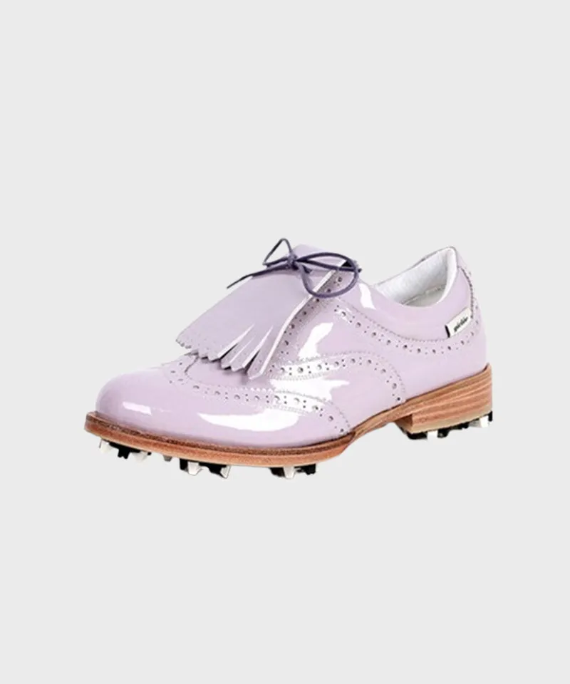 Giclee Unisex Classy  Patent Premium Leather Golf Shoes - Purple