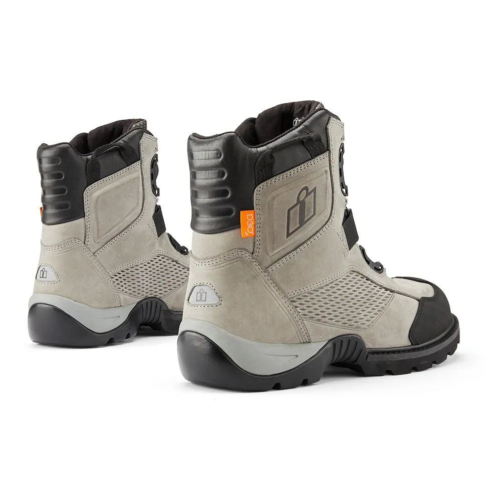 Icon Stormhawk Waterproof Motorcycle Boot - Gray