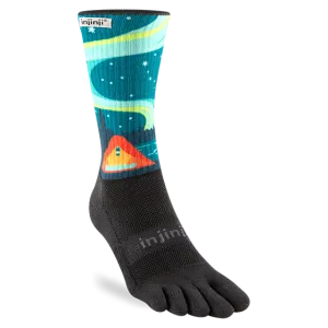 Injinji Artist Designed Men's Trail Midweight Crew Toesocks