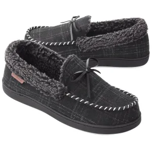 VONMAY Men's Moccasin Slippers Comfort Polar Fleece House Shoes Warm Flannel Lining Memory Foam Indoor & Outdoor