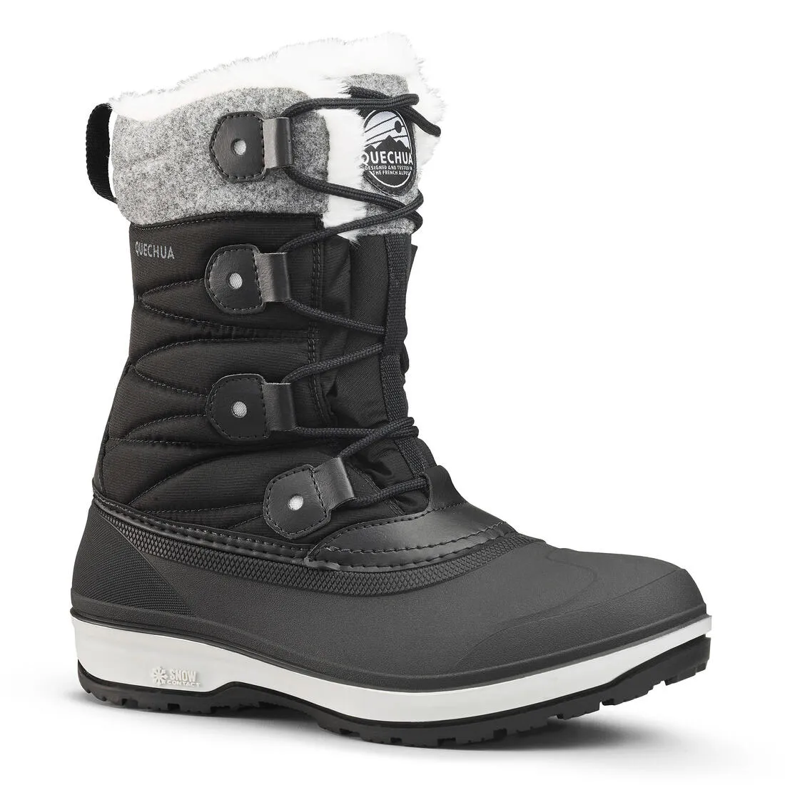 Women's waterproof warm snow boots - SH500 high boot