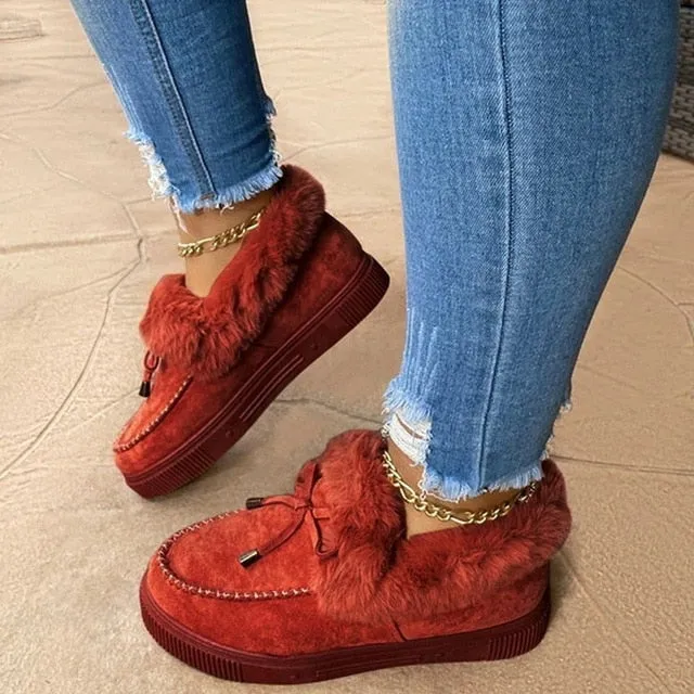 Women's Winter Slip On Fur Boots