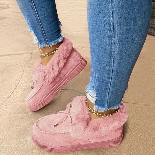 Women's Winter Slip On Fur Boots
